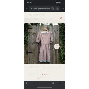 rightful owner dress brown gingham dress XS TP